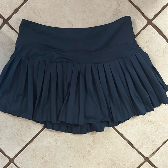 Pleated Active Skort - Navy - Picture 2 of 6